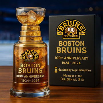 Boston Bruins 100th Anniversary Whiskey Glass