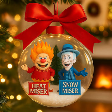 Heat Miser & Snow Miser Christmas Ornament ππ₯βοΈ