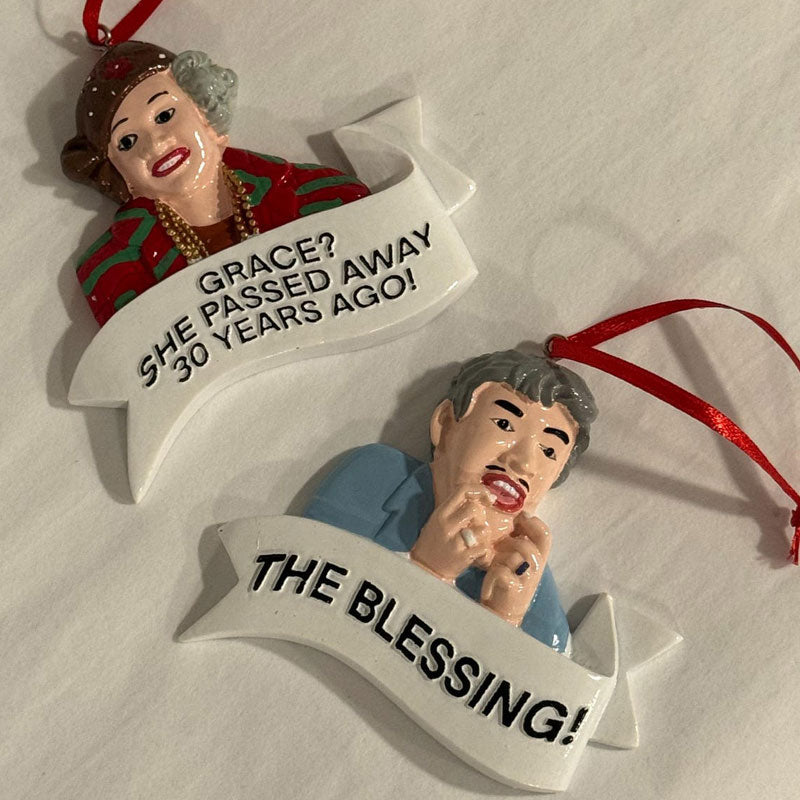 National Lampoon’s Christmas Vacation Inspired “Grace” and “The Blessing” ornament set