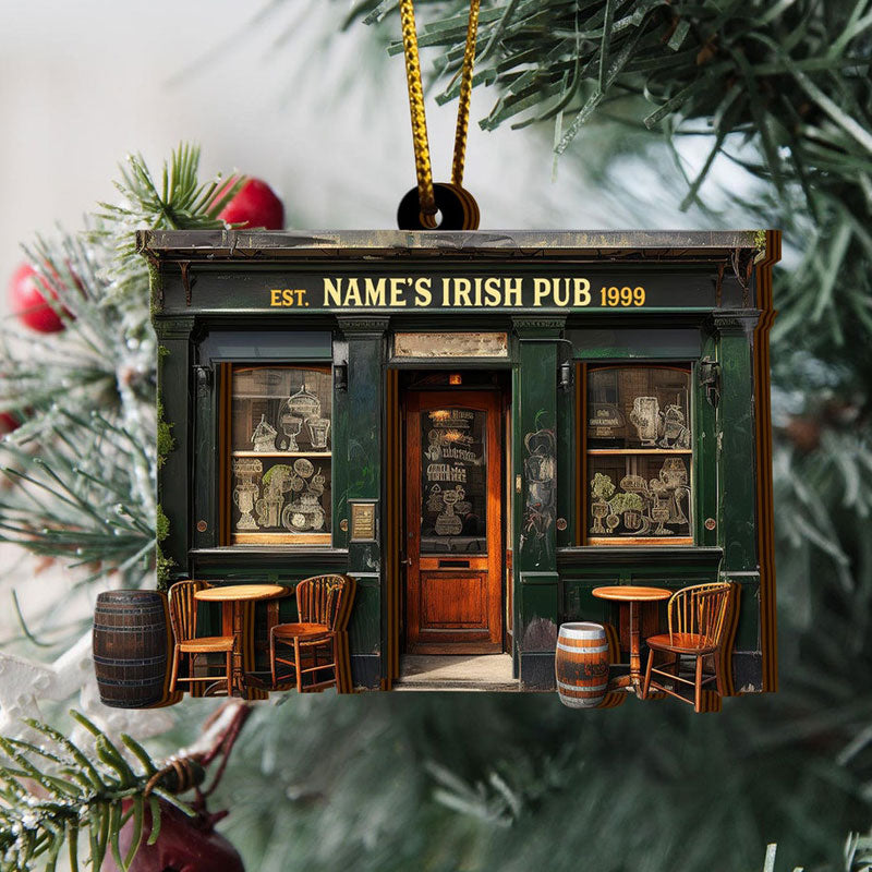 Personalized Irish Pub Ornaments For Christmas Tree Decor