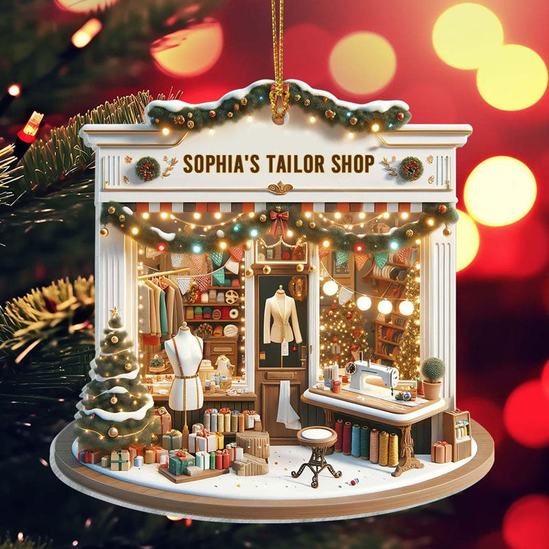 Personalized Tailor Shop Ornament