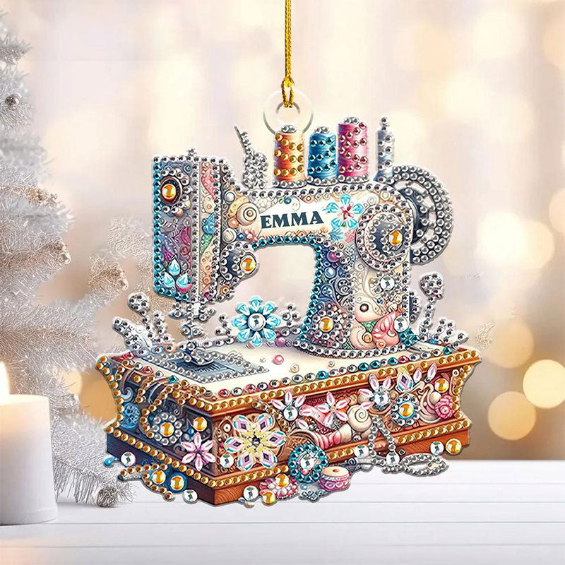 Personalized Sewing Machine Christmas Ornament