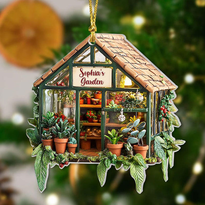 Personalized Garden Christmas Ornament