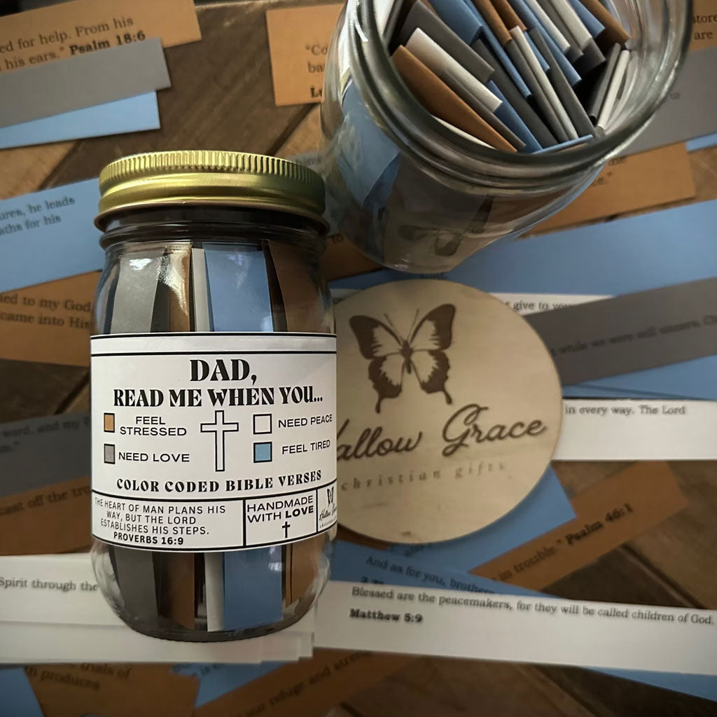 DAD Read Me When Jar, Bible Verse for Fathers