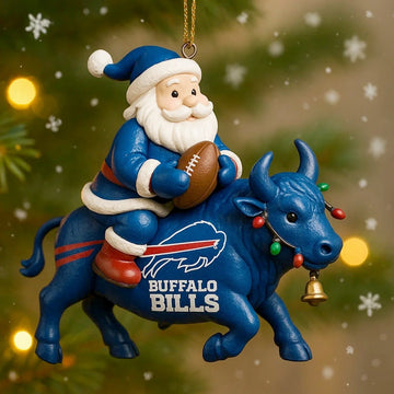 Buffalo Bills Christmas Ornament – Santa Holiday Tree Decor