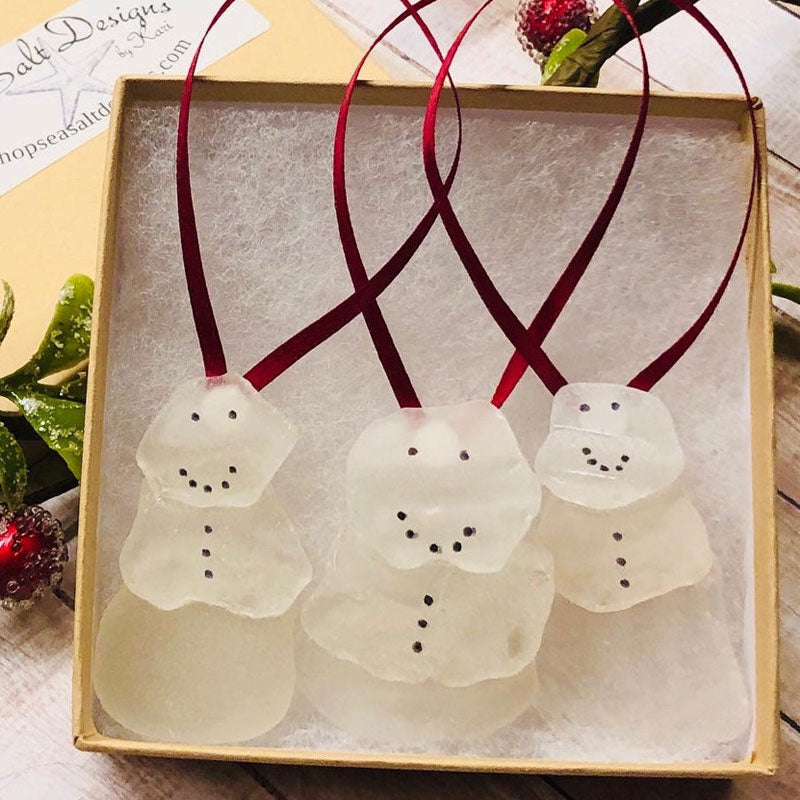 Sea Glass Christmas Tree Ornaments
