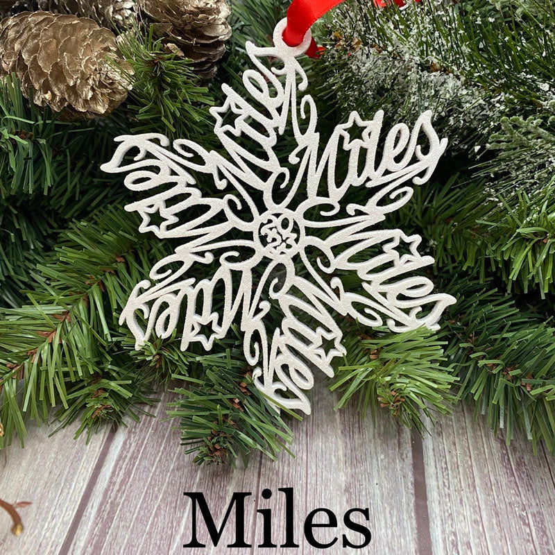 Custom Name Snowflake Ornament