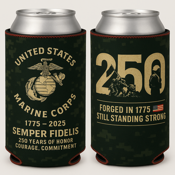 U.S. Marine Corps 250th Anniversary Can Cooler
